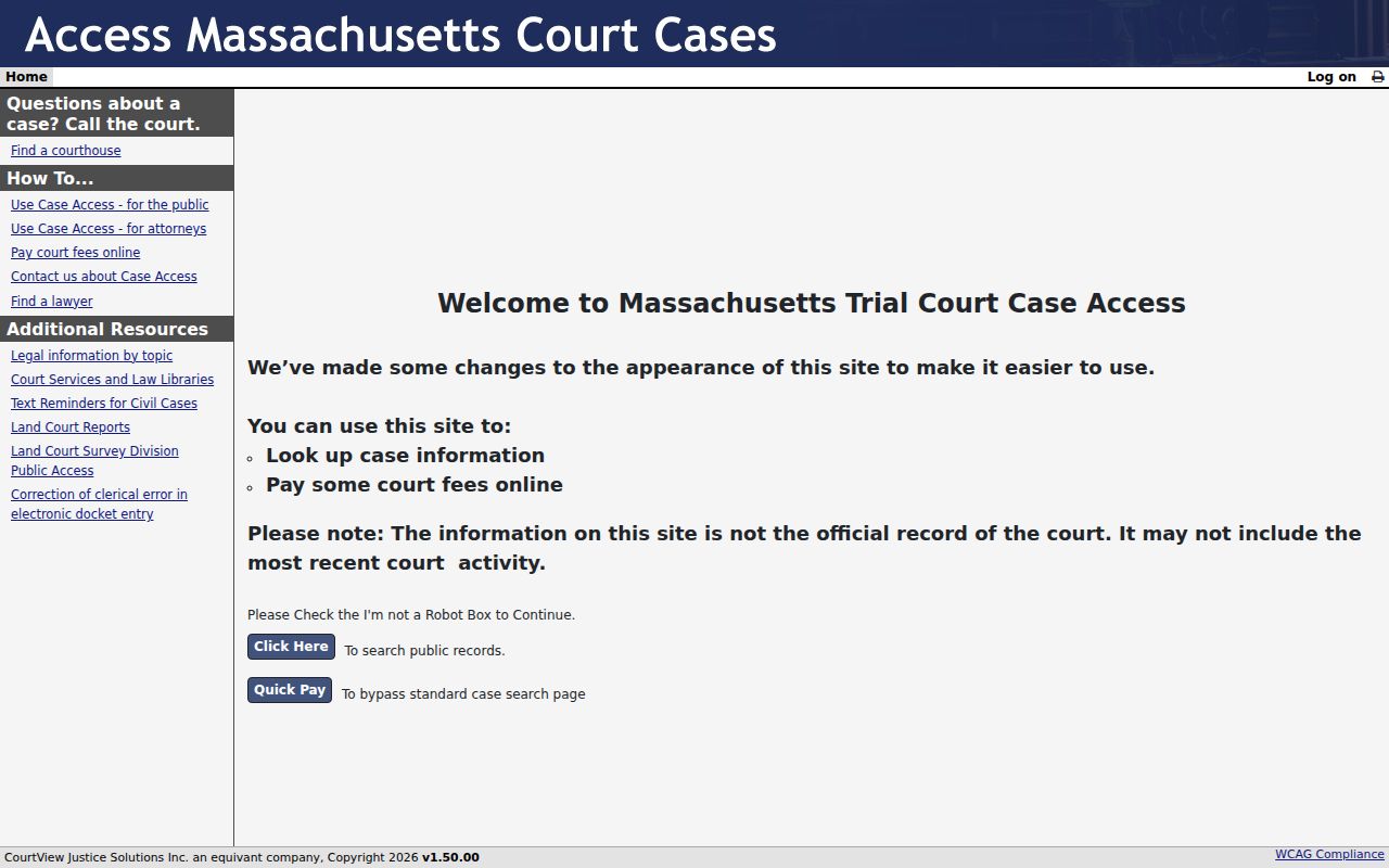 Weymouth residents directory Massachusetts Trial Court case search