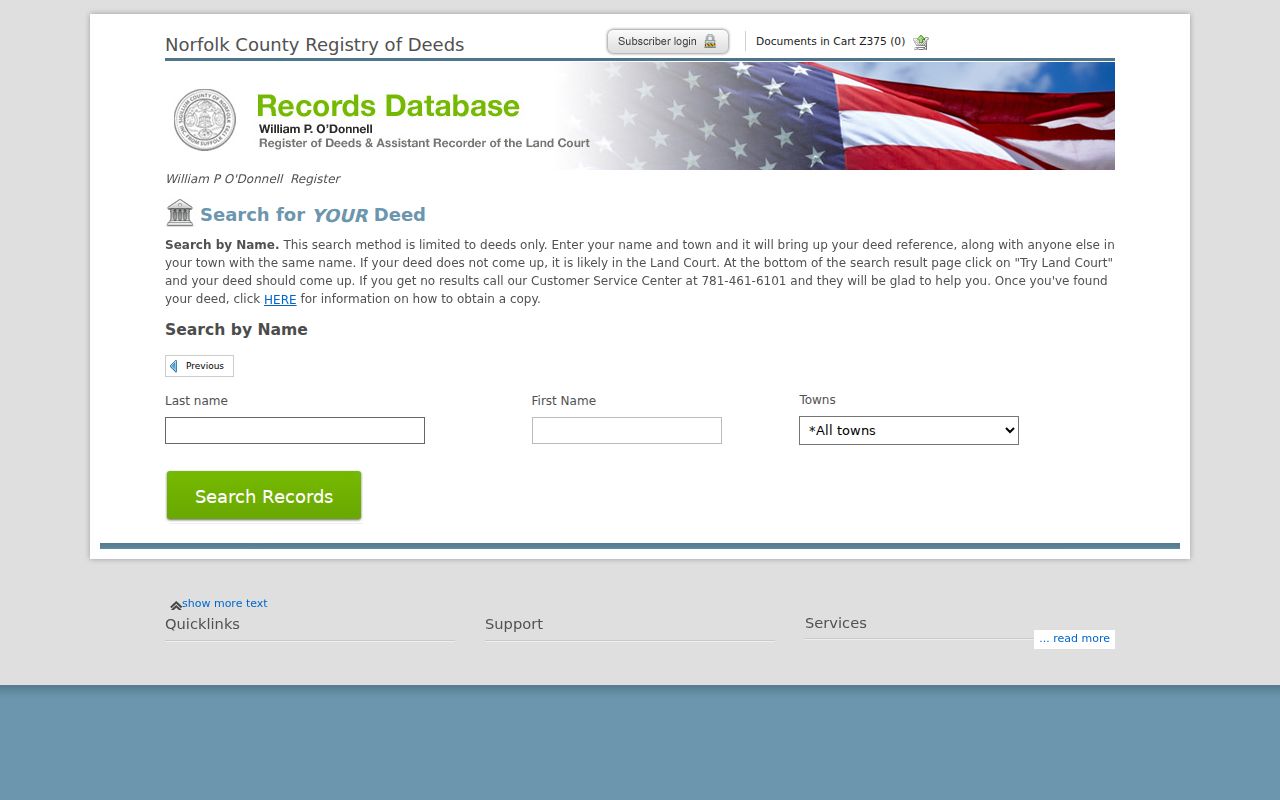 Weymouth residents directory Norfolk deed index name and town search